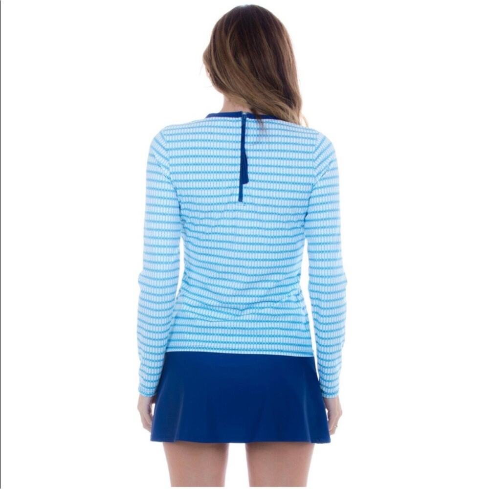 NEW Cabana Life Moroccan Blue Side Tie Swim Skirt Size Large - Picture 2 of 7